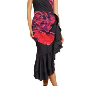 One 33 Social Penelope Sweetheart Neckline Strapless Side Zipper Rose Cocktail Gown Dress